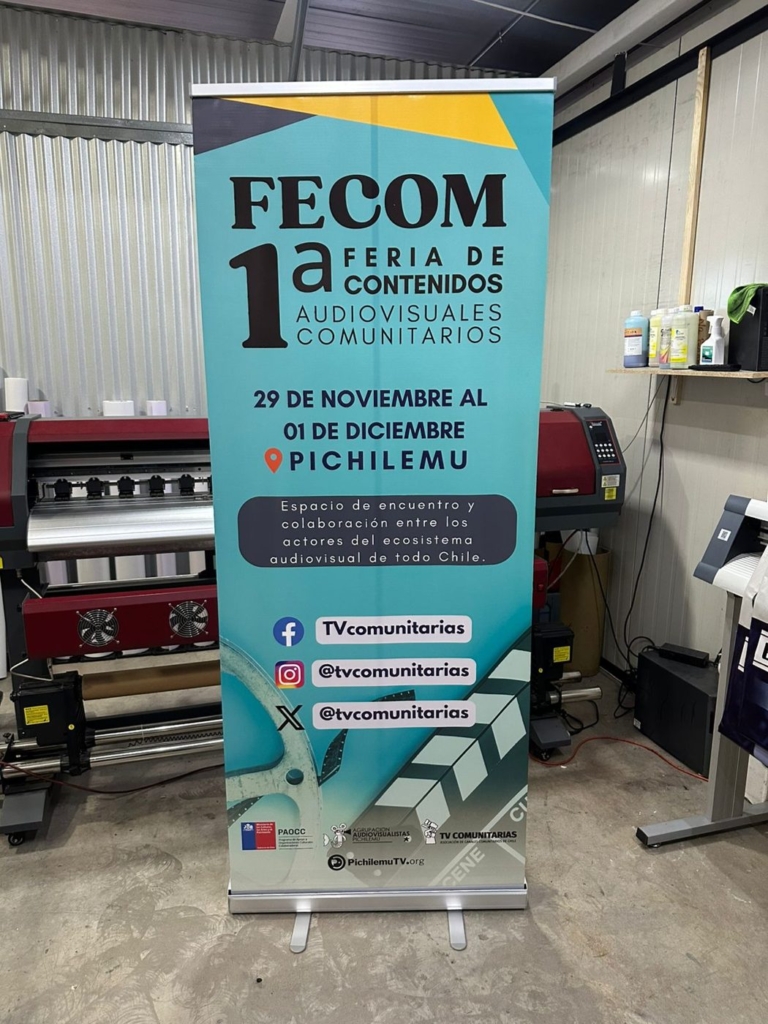 Pendón terminado en el taller