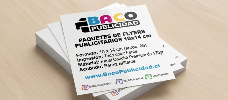 Pack de flyers 10x14 impresos a todo color